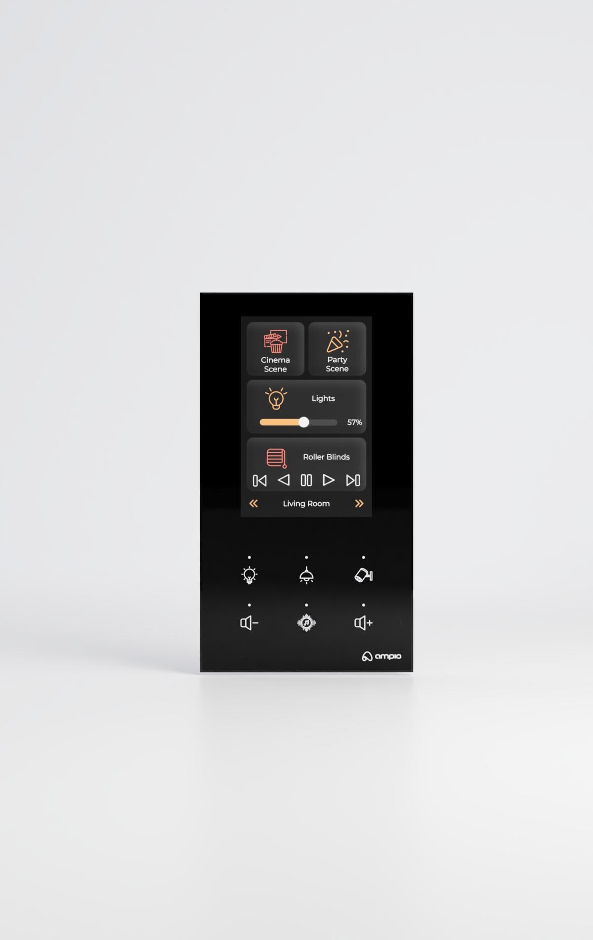 6-field touch panel module with touch display