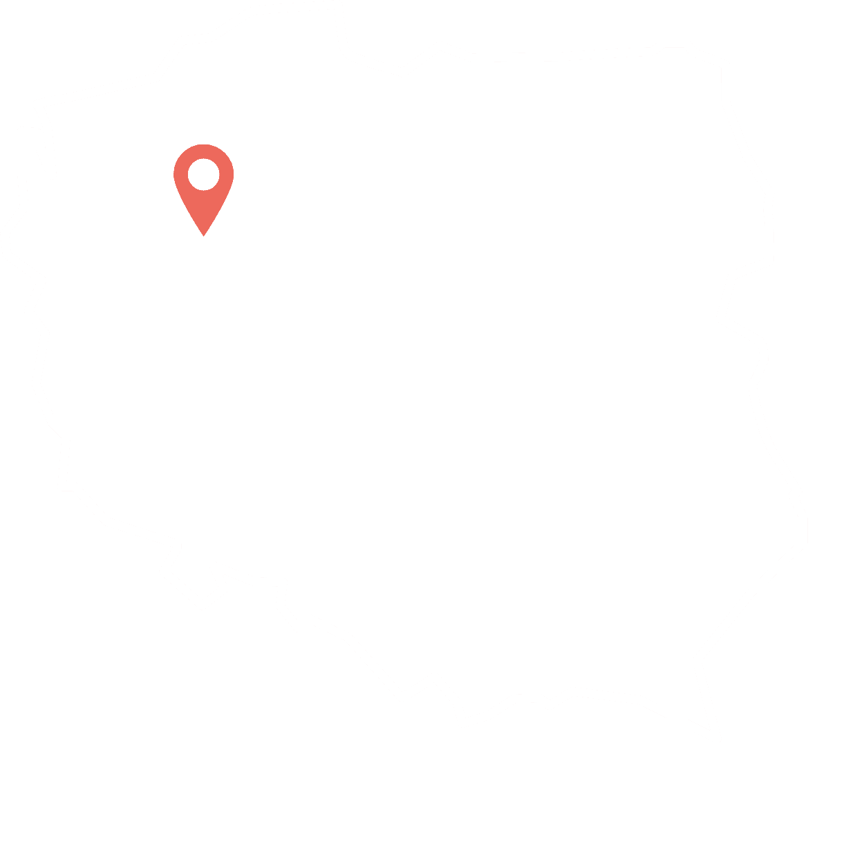 Showroom in Piła on a schematic map 